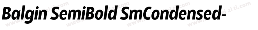 Balgin SemiBold SmCondensed字体转换
